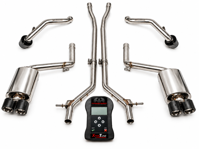Fabspeed Performance Package WITH Satin Black Tips. Porsche 970 Panamera V6 (2010-2016) - 97004420005 - FS.POR.970V6.ET, FS.POR.970V6.COMPAI, FS.POR.970V6.XP, FS.POR.970V6.MAXC